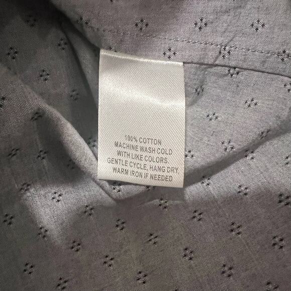 UnTUCKit Men's Grey Long Sleeve Button‎ Down with Small Detail Cotton Size 4 - Picture 4 of 10